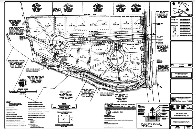 Southview Park Subdivision — Leland School Rd, Leland, NC
